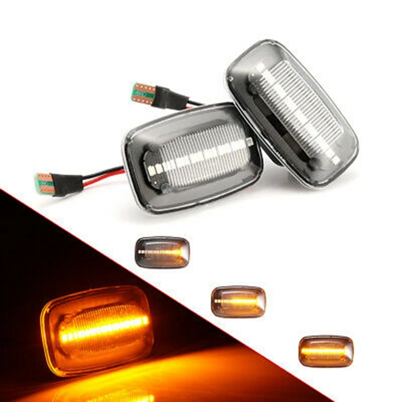 Dynamic LED Side Marker Fender Lights Flowing Turn Signal Light for Toyota Land Cruiser Landcruiser 70 80 100 Series