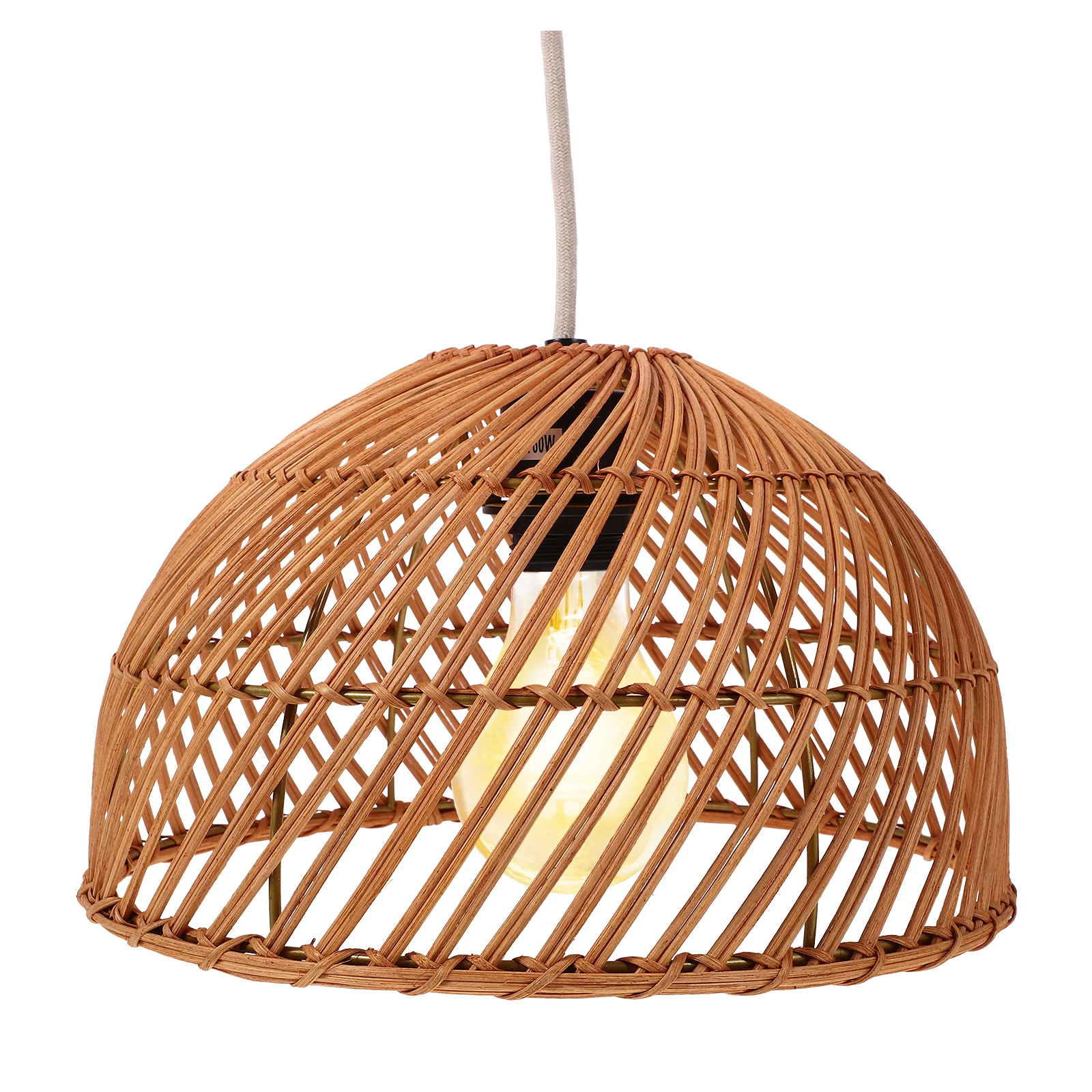 

E26 Rattan Woven Pendant Light 30x30x18cm Coffee Shop Fixture 85 265V Voltage Warm Atmosphere Home Office Hotel Restaurant Cafe