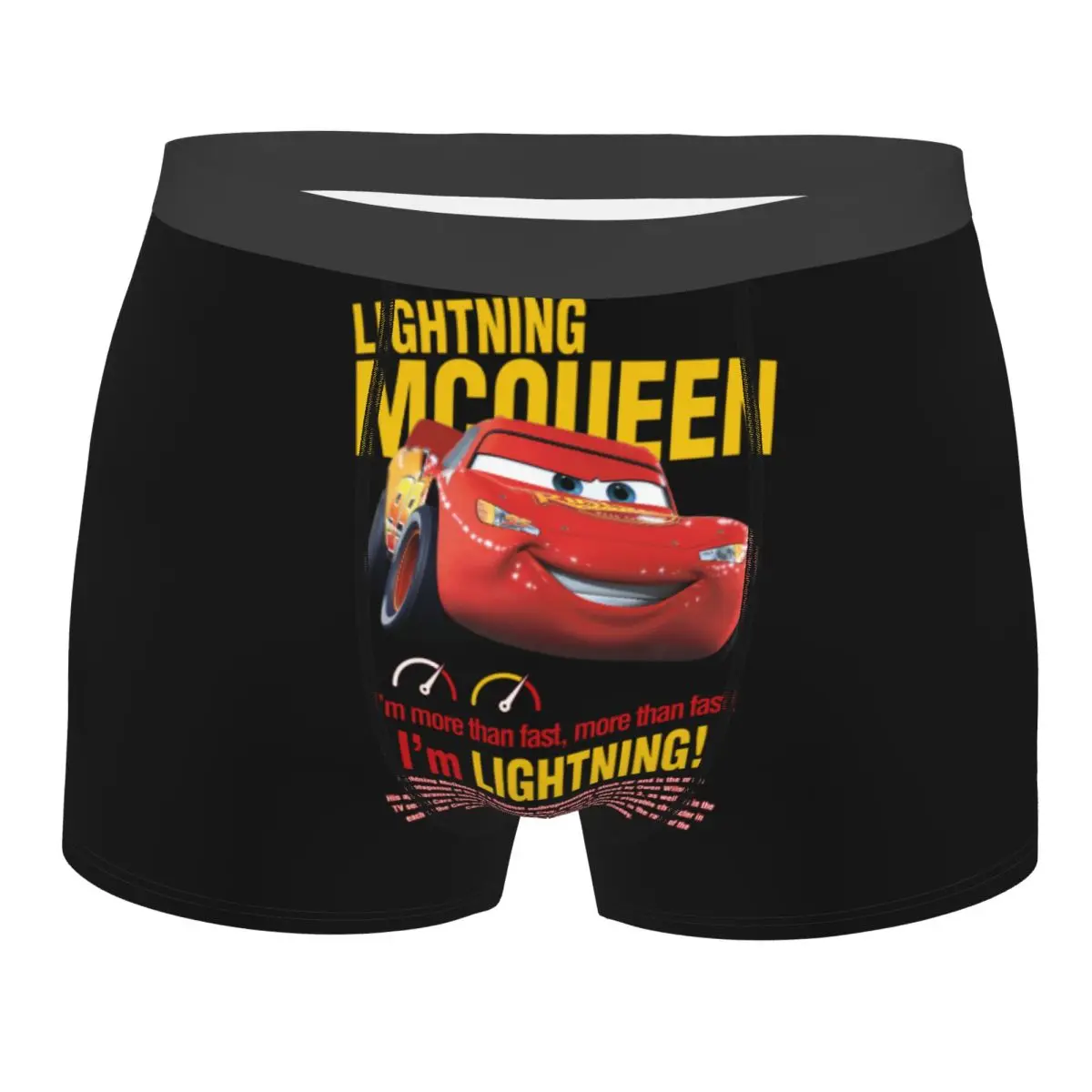 

Мужские трусы-боксеры с принтом «Молния Маккуин» из мультфильма «Тачки», сексуальные, с индивидуальным дизайном