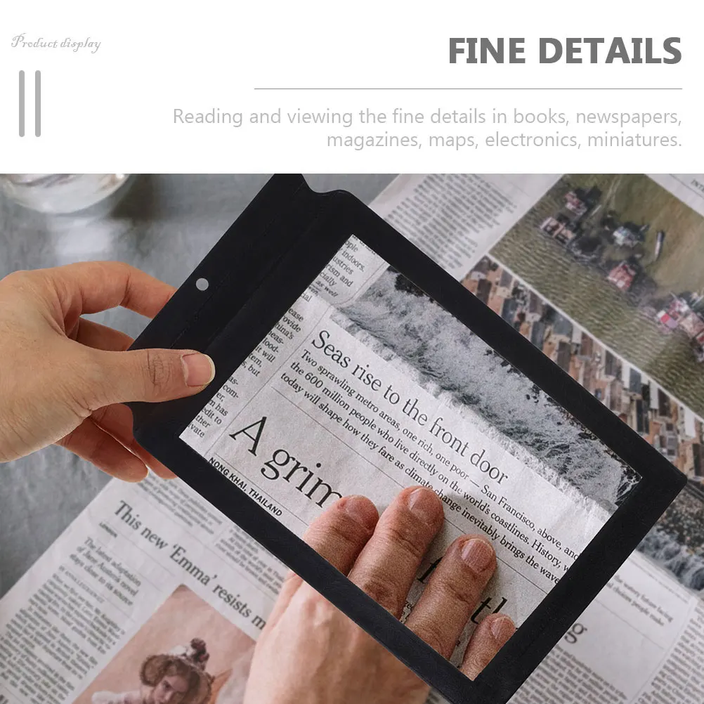 

3pcs Handheld Reading Magnifier A4 Book Page Magnifier For Seniors Full Page Magnifying Glass Lightweight Hd Portable Tool For