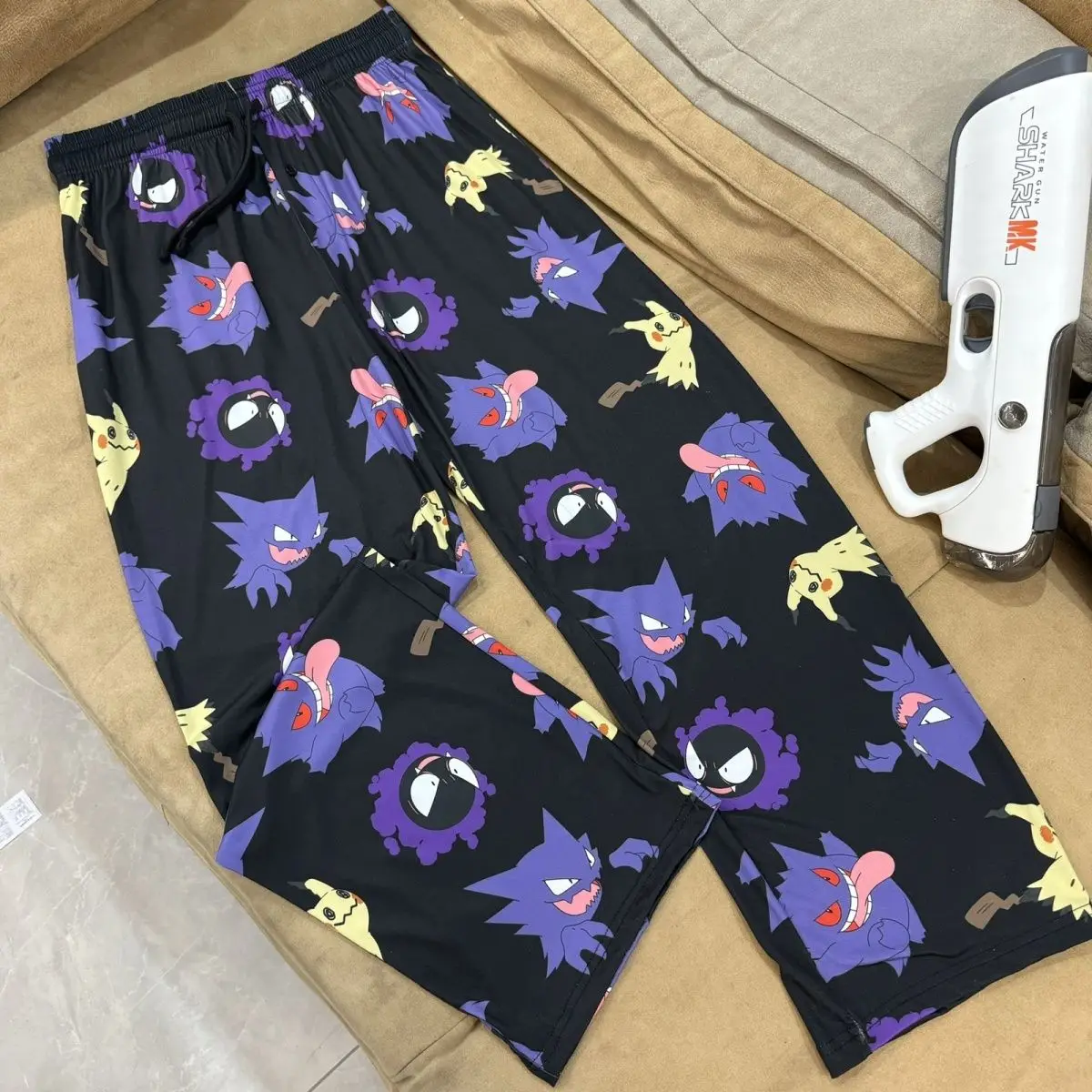 2026 جديد شبح نمط عادية ومريحة النوم السراويل مستقيم الساق الحليب الحرير لينة المشي الرجال والنساء المنزل السراويل