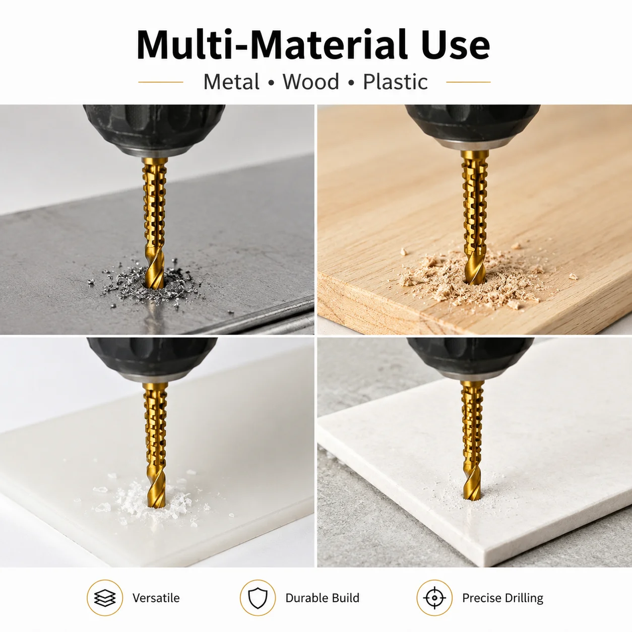 6Pcs Titanium Coated Drill Bit - Mess Kit Titanium ulasan dan harga