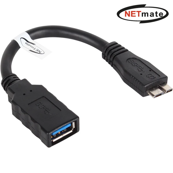 Gangwon NM-OTG08 USB3.0 AF-MicroB OTG Cable 0.15m (Black)