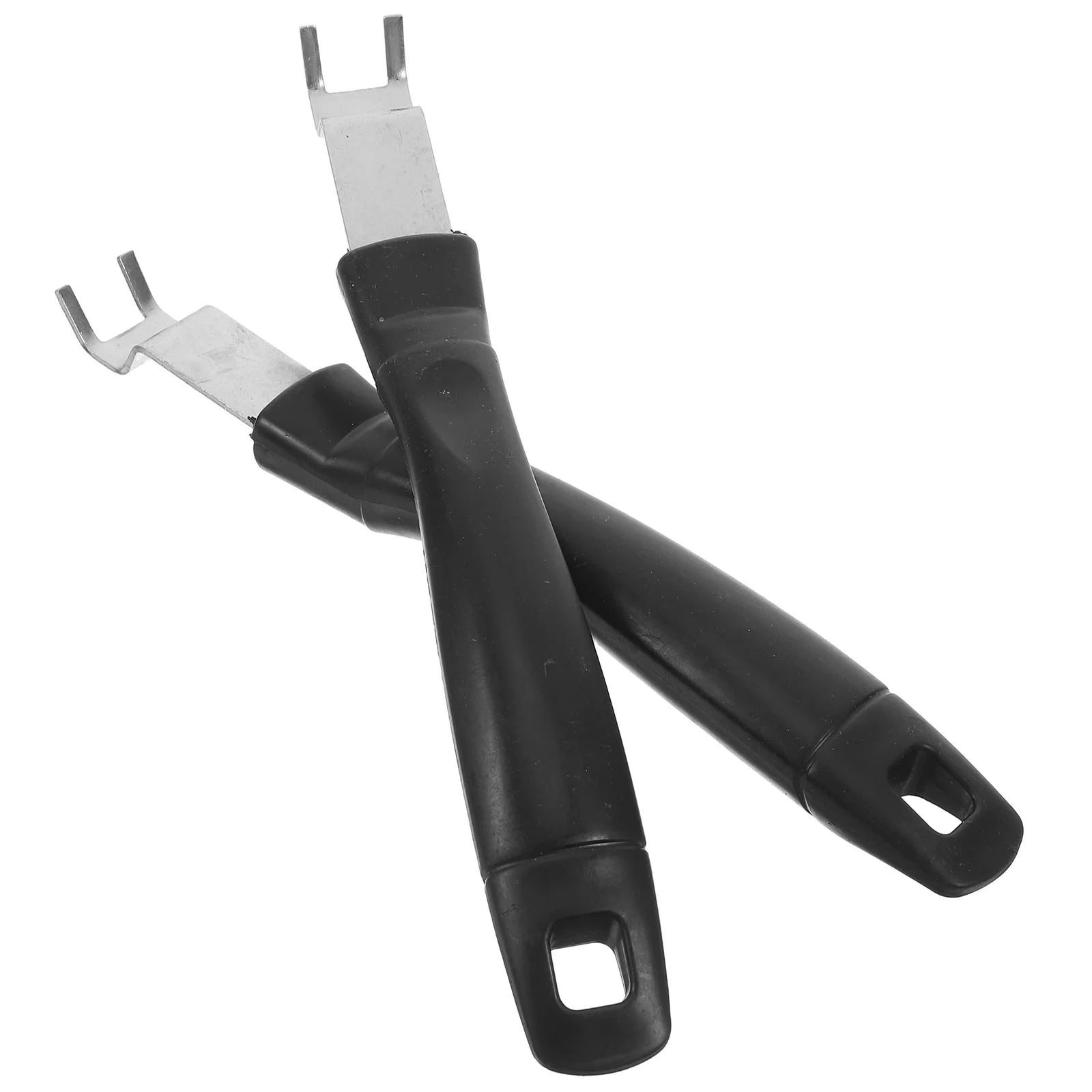 

2pcs BBQ Grate Lifter Picker Bakeware Grid Gripper Portable Easy Clean Handle Outdoor Camping barbecue skewers korean cooking