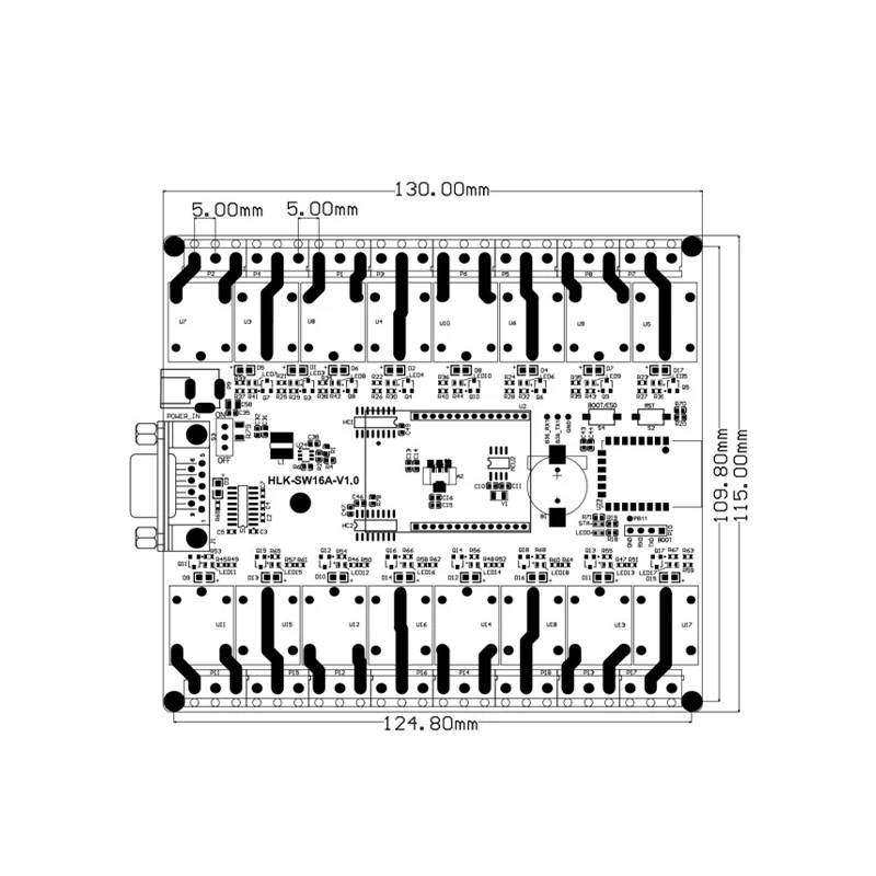 Oi-link HLK-SW16A WIFI + NBIoT versão 16 canais rede relé controle remoto wifi módulo interruptor de controle APP telefone móvel