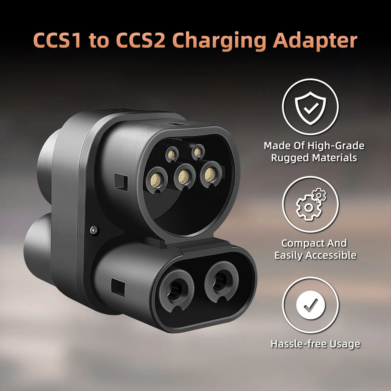 EVqiaoyi محول سيارة كهربائية CCS1 إلى CCS2 250kW AC+DC. محول من شاحن CCS1 إلى سيارات كهربائية CCS2. محول شحن سريع لسيارات كهربائية #5