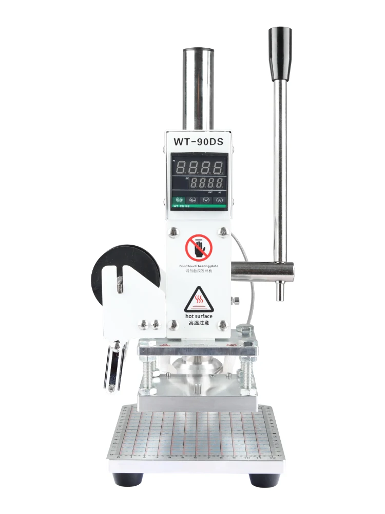 10*13CM Manual Hot Stamping Machine Both for LOGO and Letters Stamping Hot Stamping Machine Leather Paper Wood PVC Card Marking