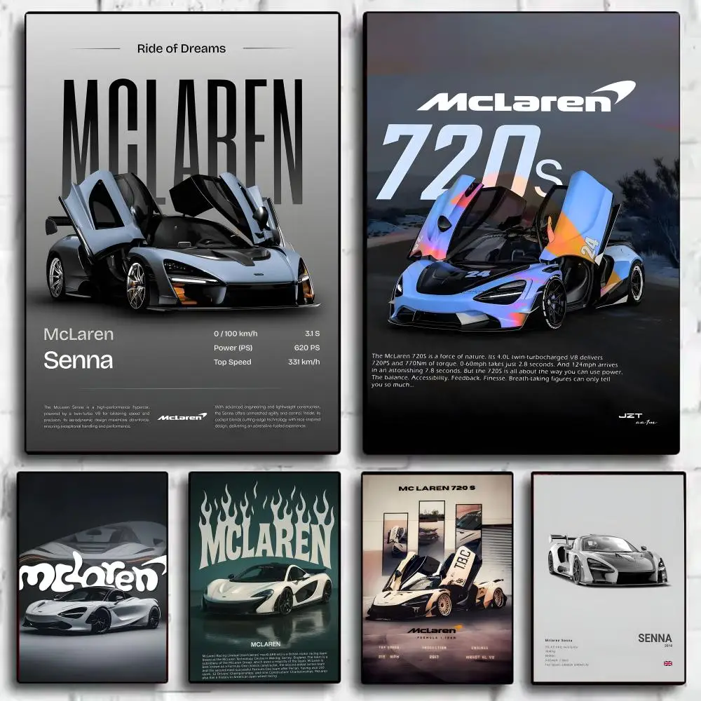 Supercar M-McLaren-ES Cool Poster Perfect Sticker Self Adhesive Art Designed for Home Dining Office Spaces