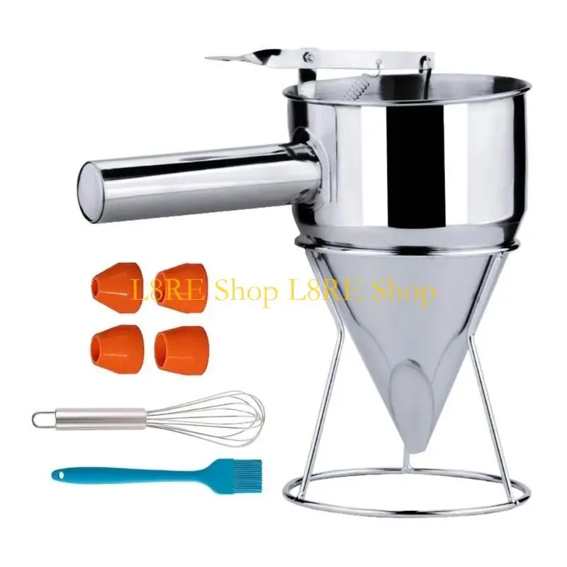 L8RE Dispenser Baking Supplies Dispensador Ferramenta assadeira Textura aço inoxidável Adequado para waffles