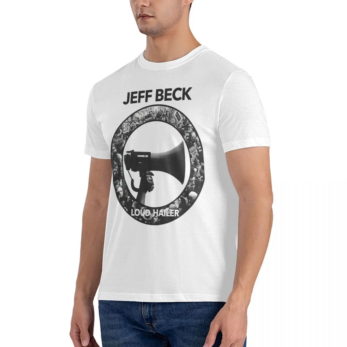 Novelty Logo T-Shirts for Men Crewneck 100% Cotton T Shirts Jeff Beck Short Sleeve Tees Gift Idea Tops