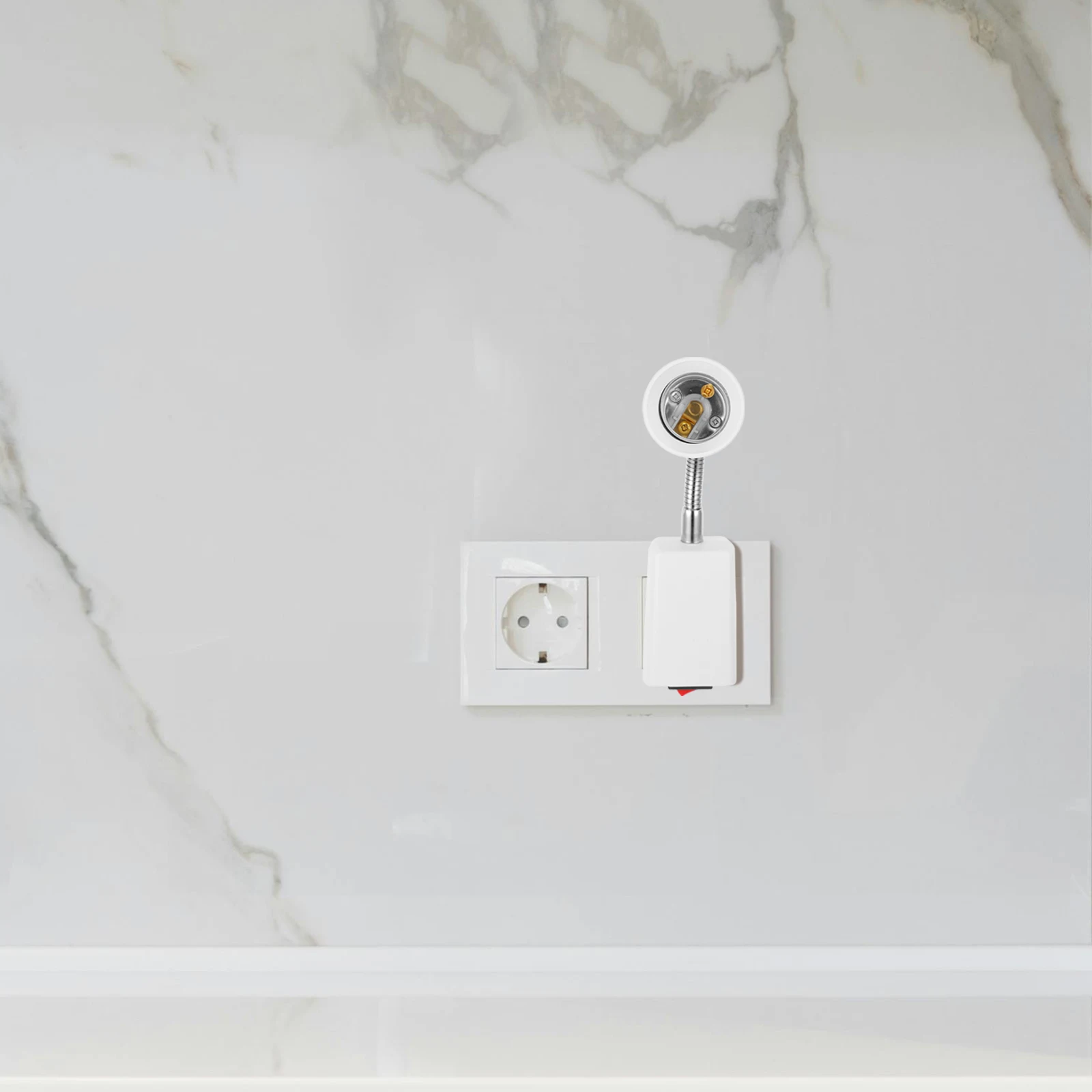 

E27 Socket Converter LED Bulb Holder Switchable Plug Lamp Socket Power Adapter Extension 2700K 6500K White Light