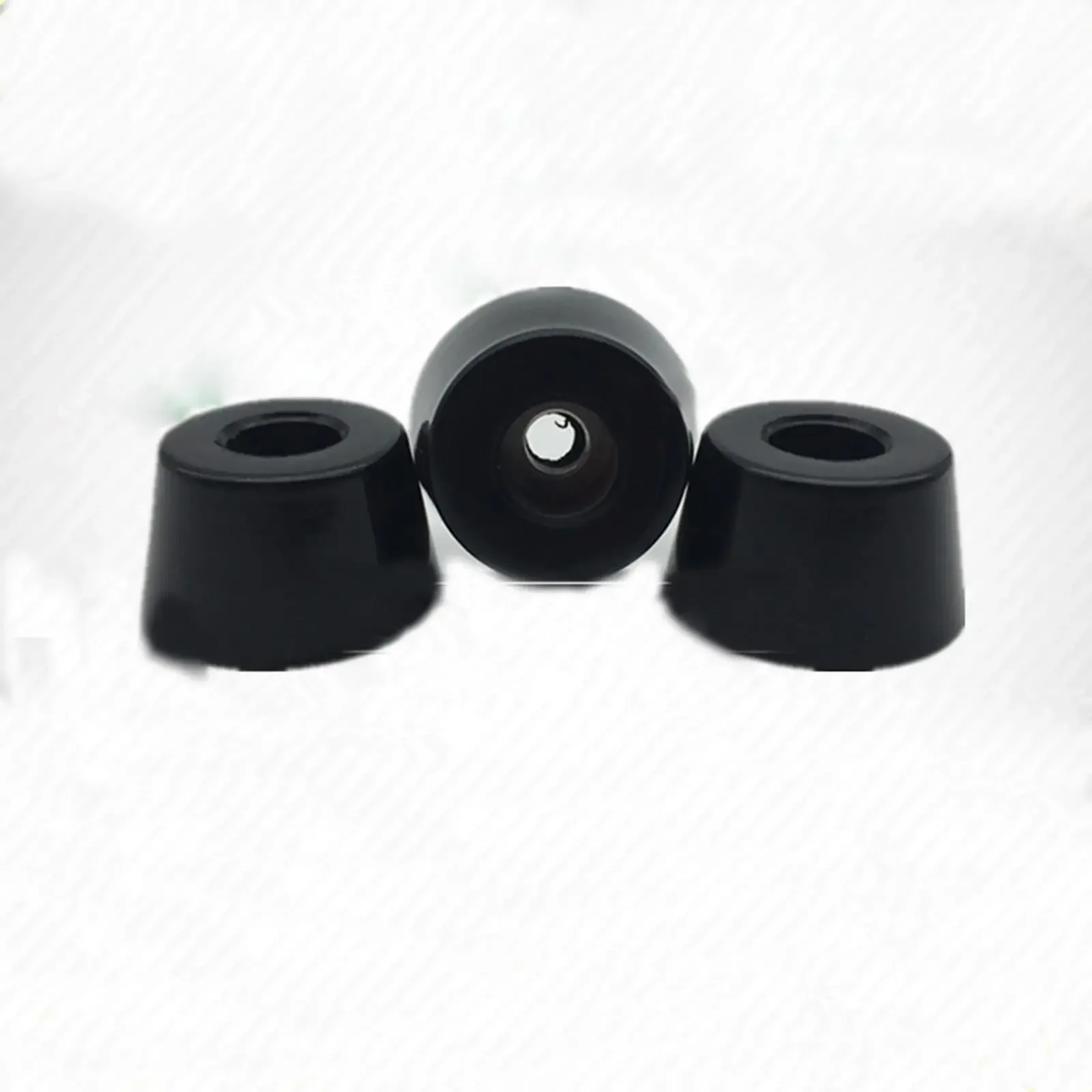 4pcs O/D 11mm To 40mm Black Rubber Machine Foot Pad Feet Without Steel Washer Non-slip Furniture Table Conical Protector