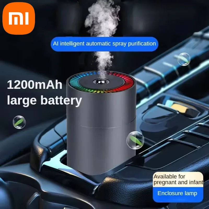 Xiaomi Car Humidifier Rechargeable Mute Colorful Ambient Light USB Portable Air Humidifier Fragrance Diffuser For Car Home