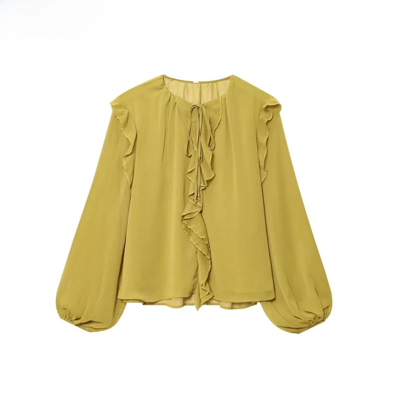 

Свободные многослойные декоративные круглые Ne Tie Dye из полиэфирного волокна Long Sve Street Sle, женские осенние новые поступления