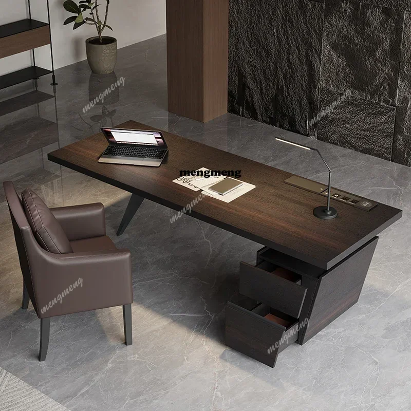 

Итальянские минималистичные офисные столы: роскошные современные дизайнерские столы из массива дерева для компьютерной комнаты, офисная мебель