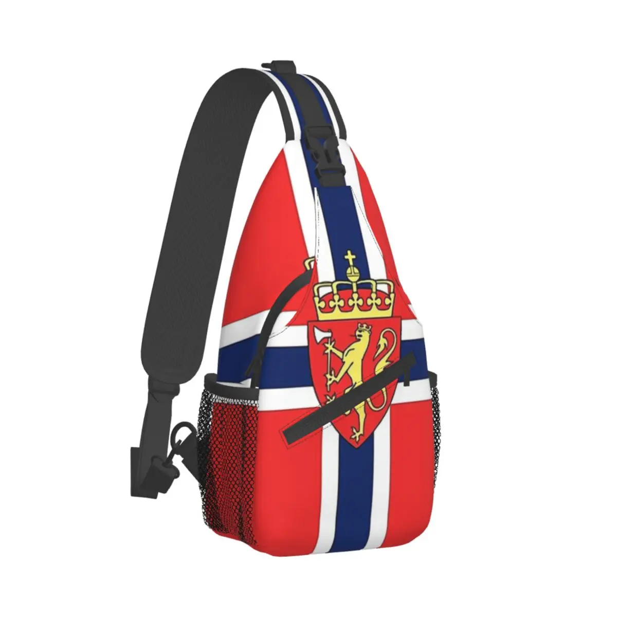 Crossbody Bag Sports Flag Of Norway Scandinavian Cross And Coat Of Arms Chest Bag Unisex Women Man Shoulder Backpacks Travel