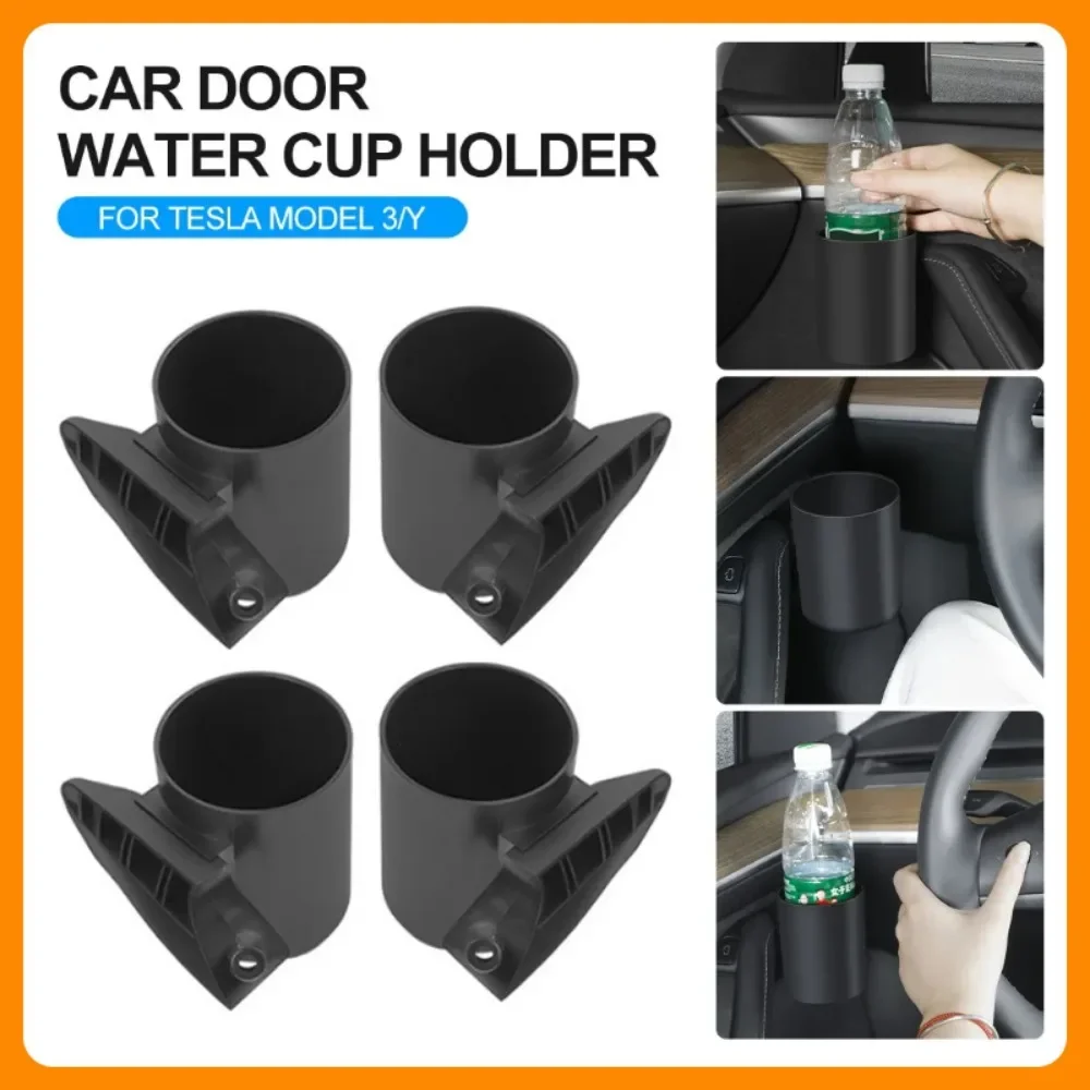 

Door Cup Holder for 2021-2023 Tesla Model Y 3 Storage Cup Holder 1/2/4Pc Special Storage Supplies Cup Holder Automotive Interior