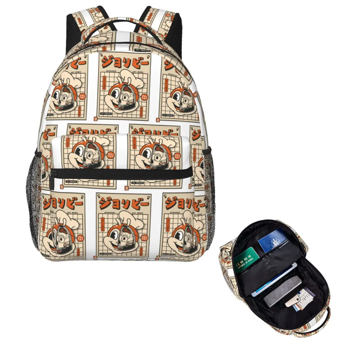 

Filipino Jollibee Anatomy Manga Anime Student Backpack School Bag Hiking Travel Daypack Boys Girls Fashion Bookbag Shoulder Bags
