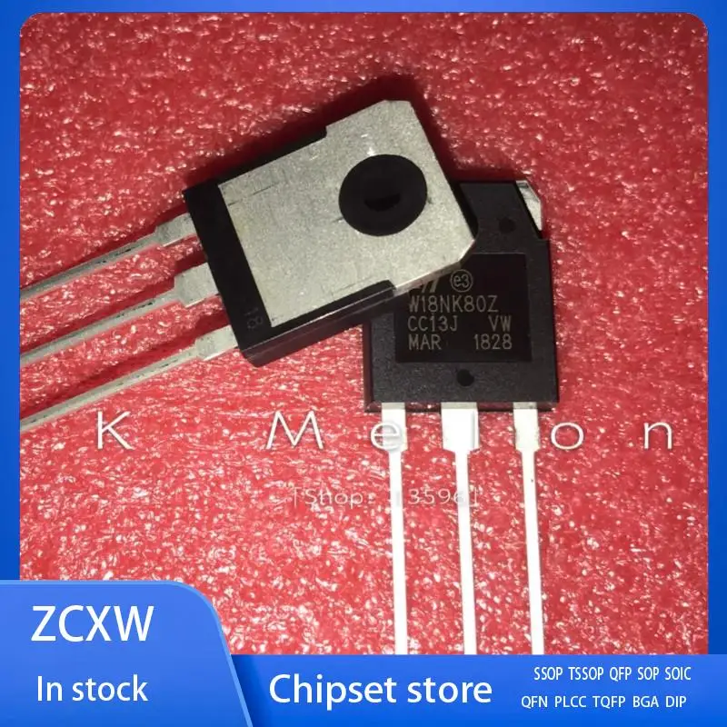 10PCS-20PCS/LOT STW18NK80Z W18NK80Z STW18NM80 18NM80 TO-247 18A 800V MOSFET