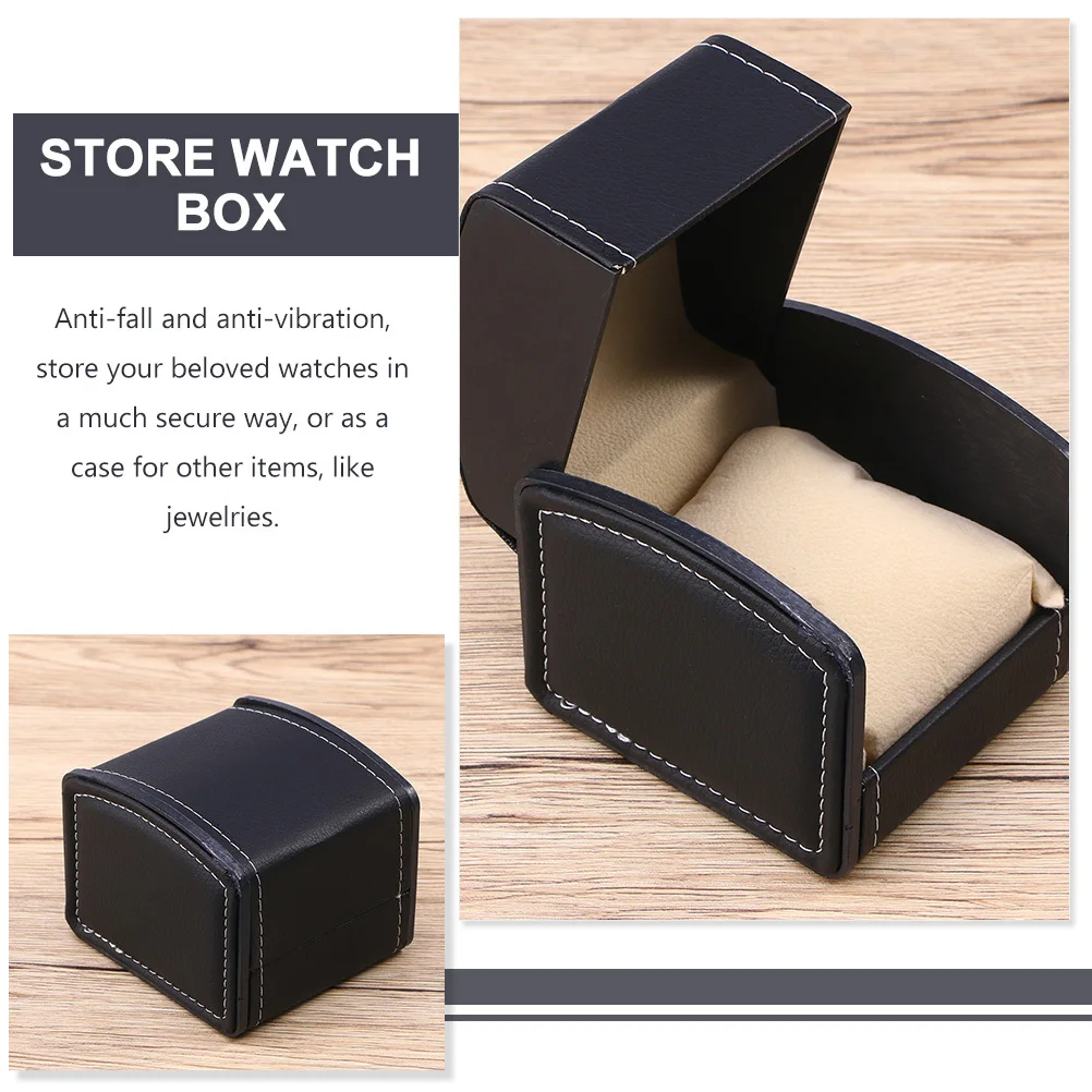 

3Pcs Portable Watch Organizer PU Watch Display Case Anti-Scratch Gift Storage Simple Style Box Jewelry Box