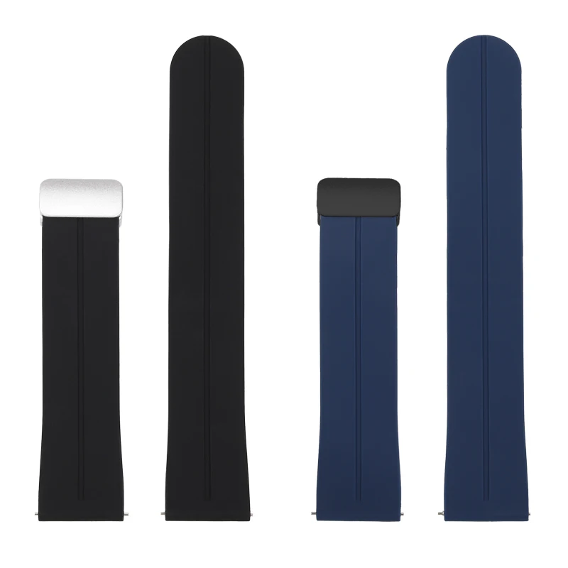 22mm Soft Silicone Strap for Casio Marlin MDV-106 Duro MDv106 MTP-1374 1375 EFS-S510 EFV-540 Strap Bracelet Magnetic Fold Buckle