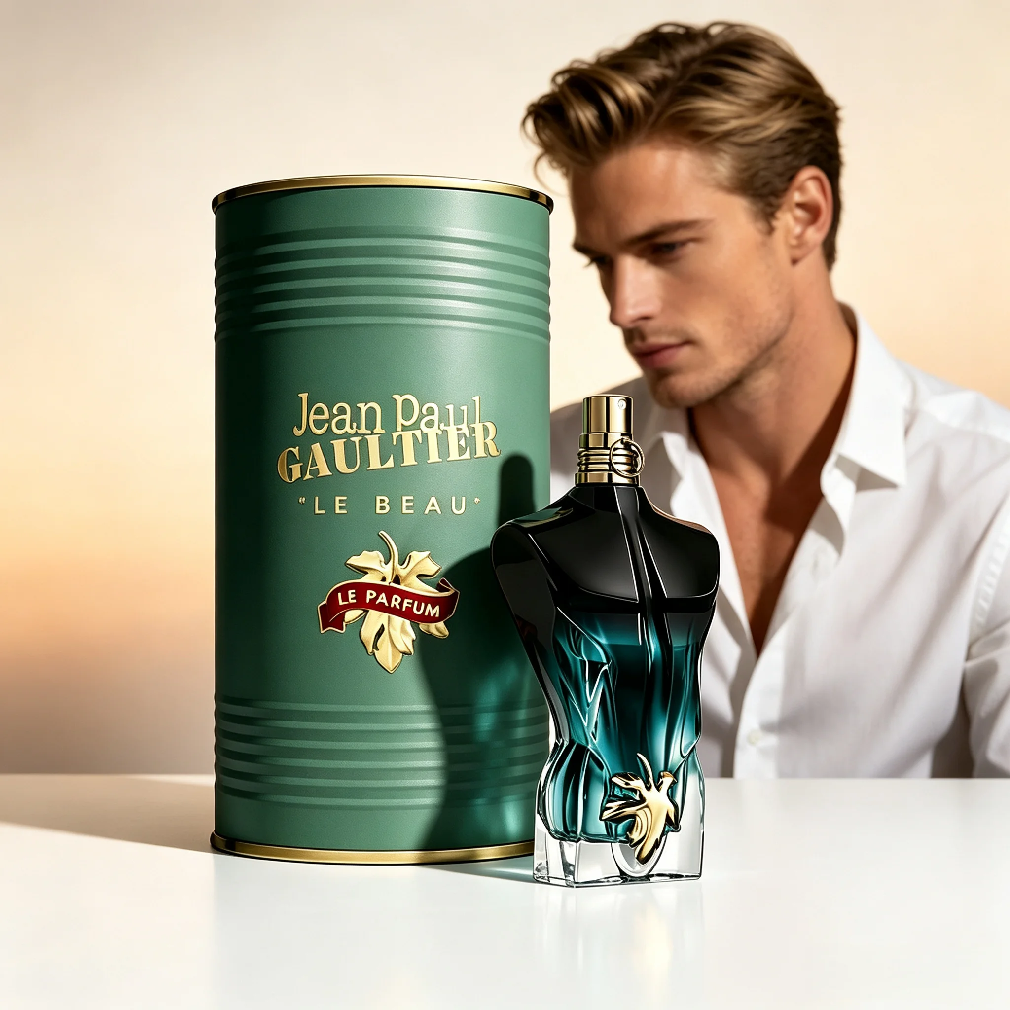 Jean Paul Gaultier Le Beau Le Parfum Intense para Hombre - Colonia Masculina de Larga Duración con Notas Amaderadas y Ámbar, con Madera de Coco, Frijol Tonka y Sándalo - Spray de Fragancia de Diseñador