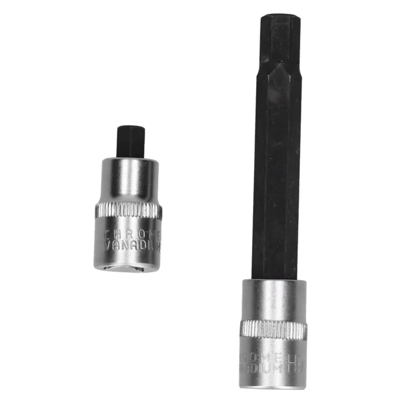 

2pcs Hex Brake Caliper Socket 3/8in Drive Long Short Tool Replacement For Mercedes