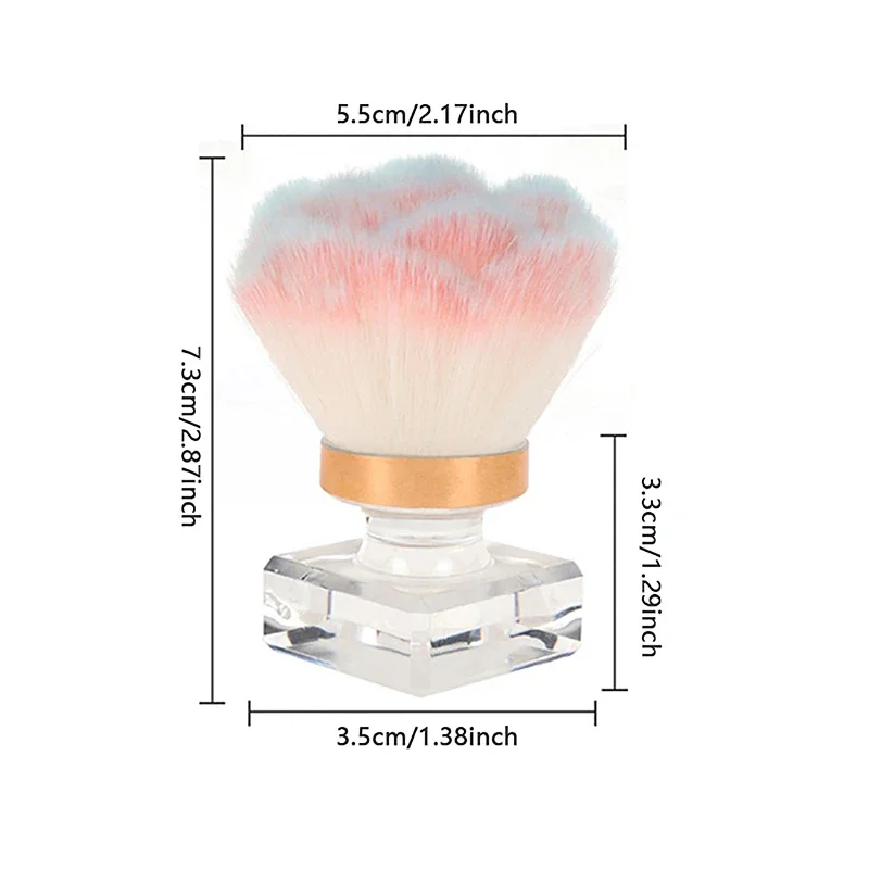 1 Uds. Cepillo para uñas para limpieza de polvo, polvo para uñas, cepillos de limpieza de polvo para decoración de uñas con caja, herramientas de manicura