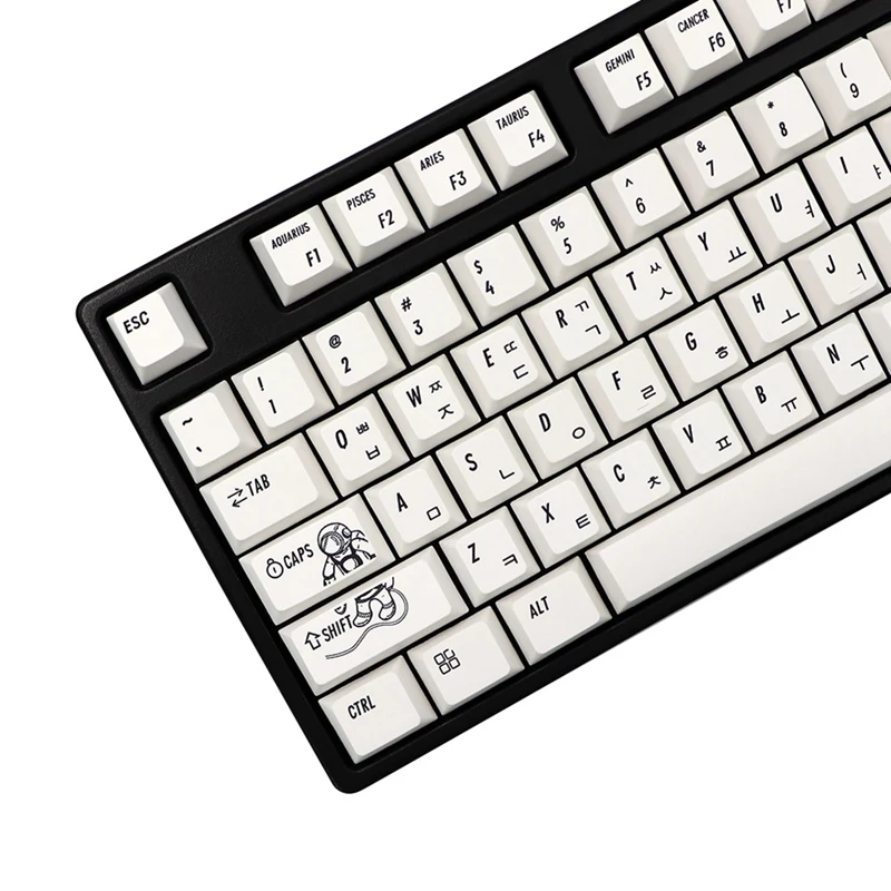 Imagem -02 - Espaço Exterior Keycaps para Teclado Mecânico Gaming Cap Iso Key Perfil Cereja Gk61 64 68 108 Gmmk Pro