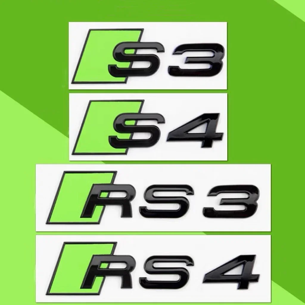 

New Car Body Rear Trunk ABS Badge S3 S4 S5 S6 S7 S8 Emblem Sticker Decor Accessories for Audi A4 B8 B6 B9 B7 A3 8P 8V 8L A6 C7