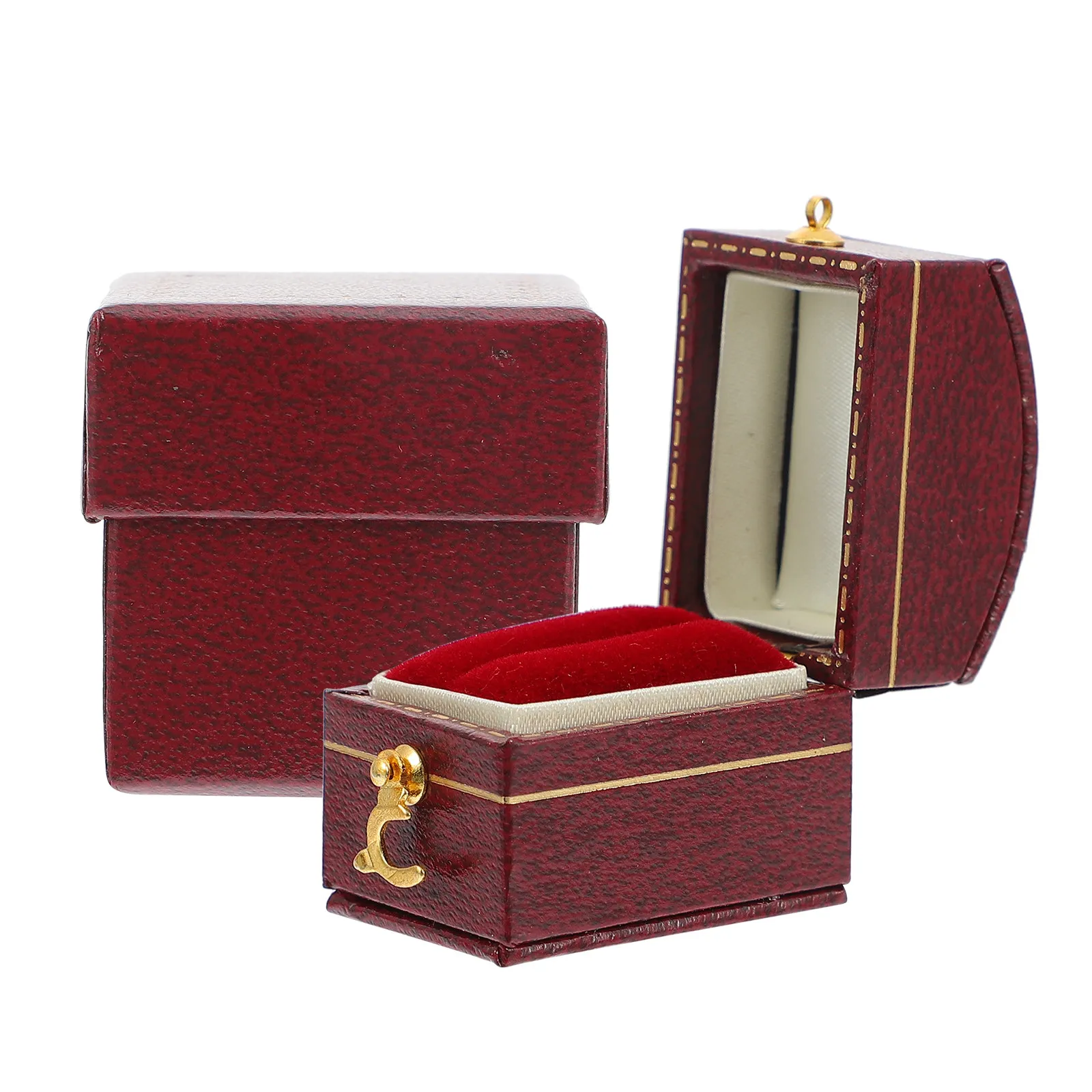 

Creative Square Ring Box Premium Material Ring Storage Case with Romantic Atmosphere Jewelry Organizer Gift Ready