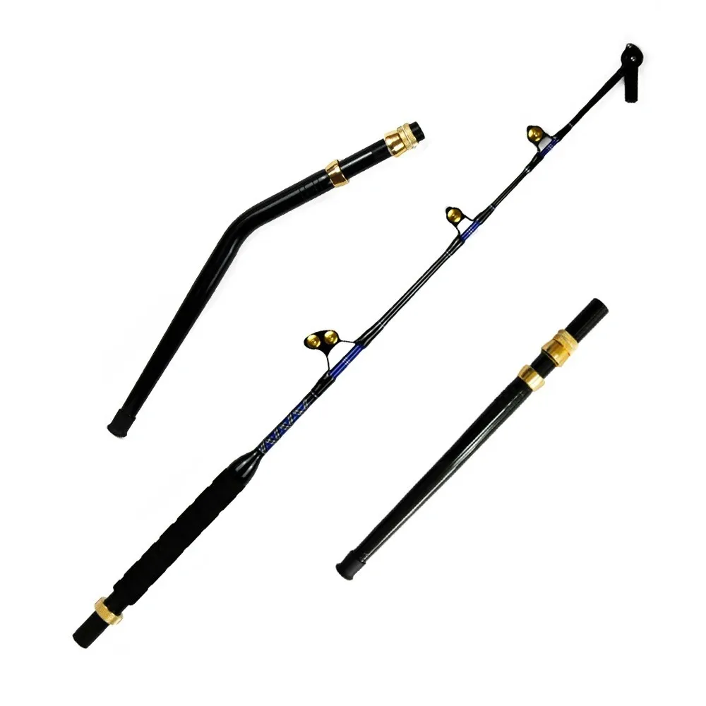 

Sea Fishing Trolling Rod, Big Game Rod with Straight Bent Handle, Saltwater Heavy Duty, 6 Feet, 100lbs, 3 + 1 Guides