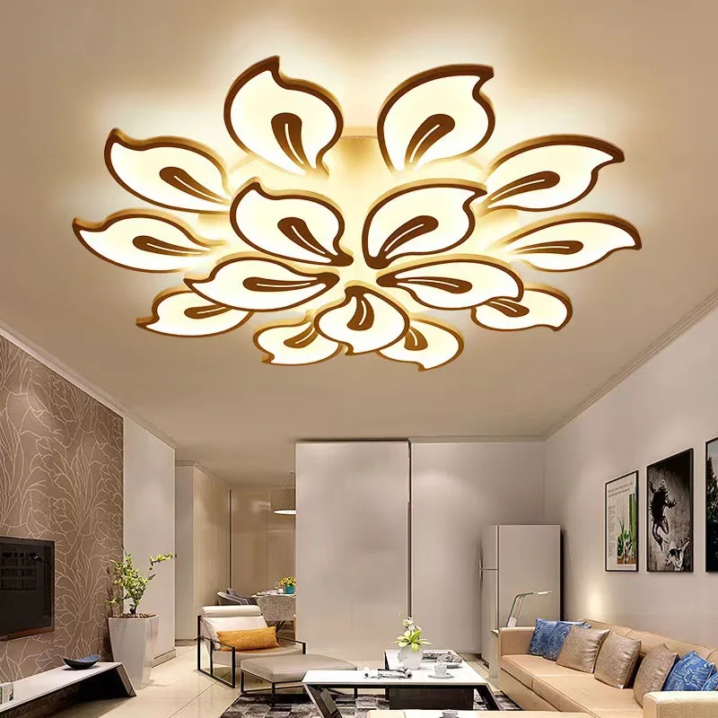 

Nordic Style Living Room Bedroom Ceiling Light Dining Room Office Acrylic Lamp Study Balcony Bar Lighting LED Tricholor Lantern