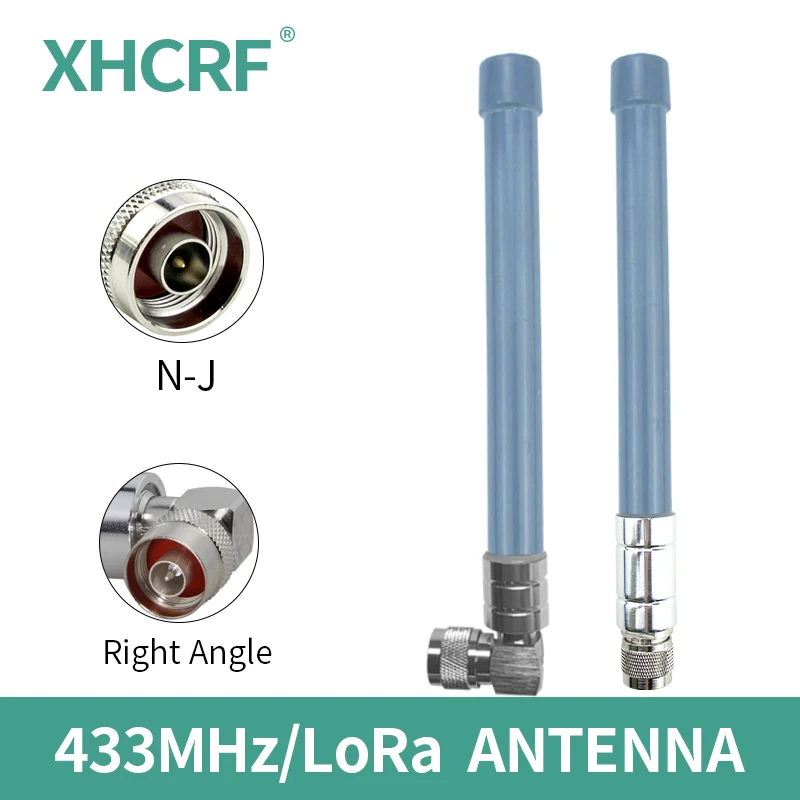 LoRa 433 MHz Antenna Wide Band 410MHz 450MHz Aerial for LoRaWAN Fiberglass Outdoor Antennas Right Angle N Male