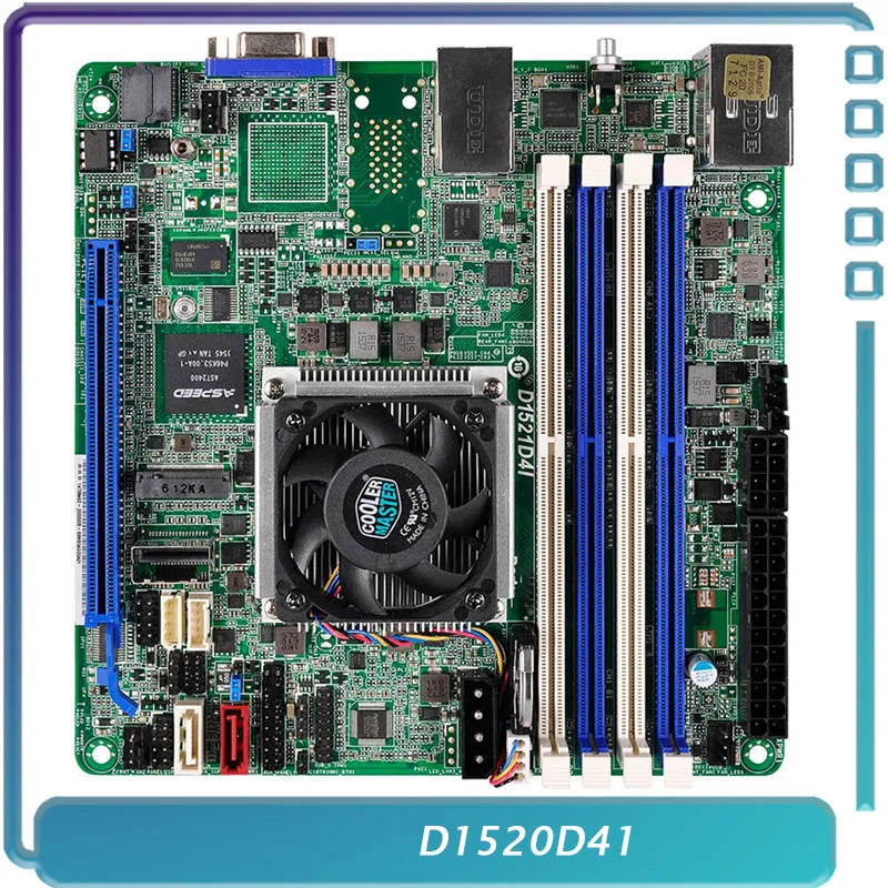 For ASRock D1520D41 ITX DDR4 IPMI Server Motherboard Fully Tested Good Quality