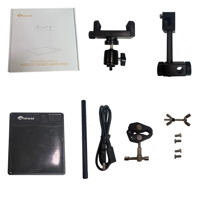 Imagem -06 - Infiray Thermal Imaging Câmera Bracket Instrumento de Diagnóstico Rápido Pcb Almofada de Reparação Especial Base de Liga de Alumínio T2s Plus T2l