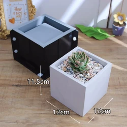 Silicone Garden Planters Molds for Air Plants Flowerpots Candle Cup Jar & Cement Projects with Frame - Multi-use Pot Making Mold