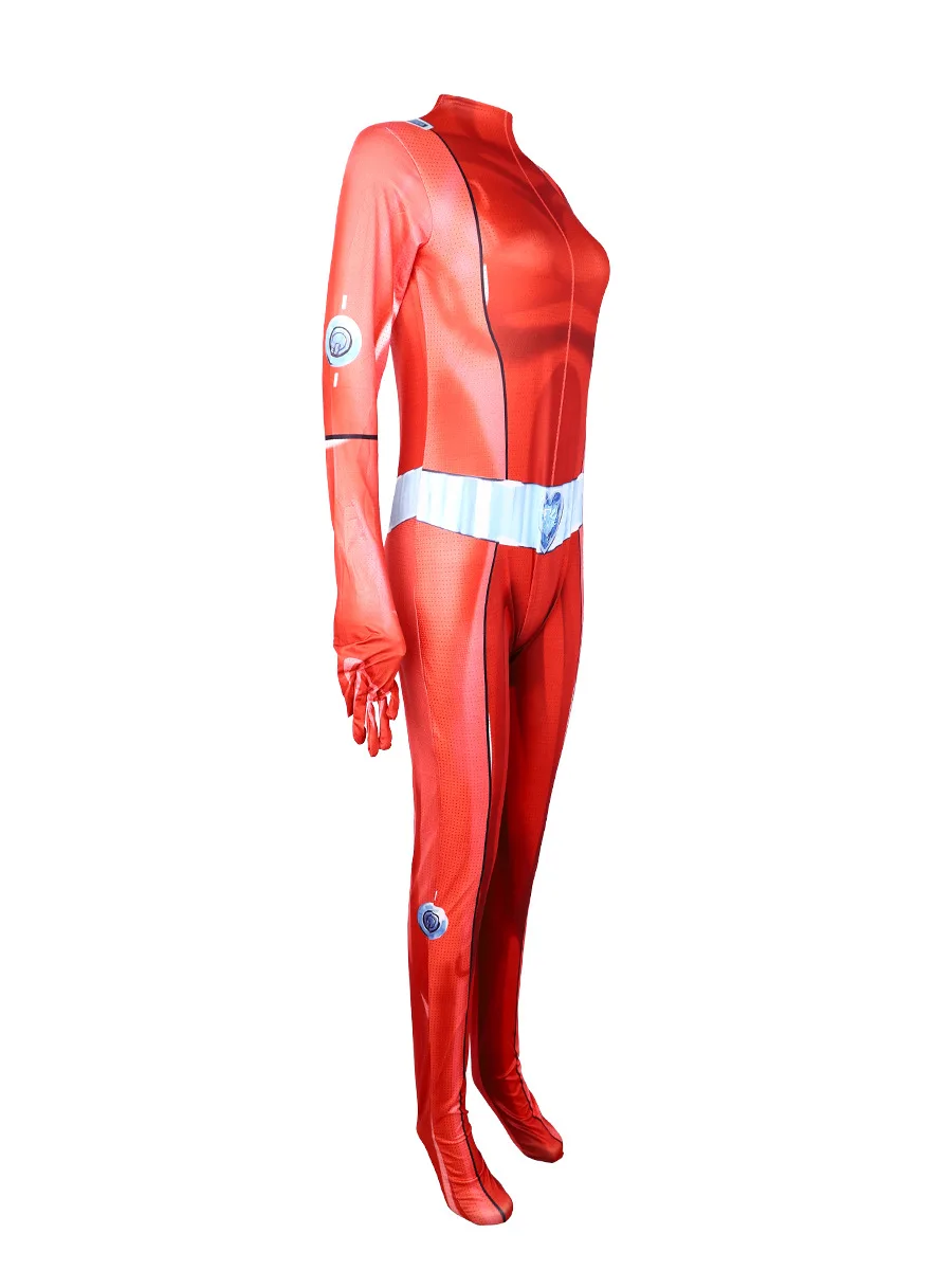 أزياء T-Totally Spies التأثيرية Zentai بدلة فتاة النساء للهالوين أنيمي البرسيم Ewing سامانثا سيمبسون ألكسندرا كرنفال جزء