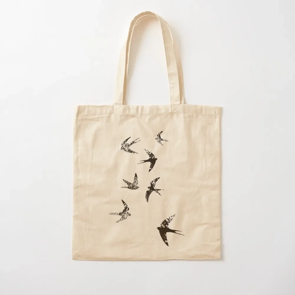 

Charcoal Swallows Tote Bag Canvas bag Handbags tote bags aesthetic tote bag university