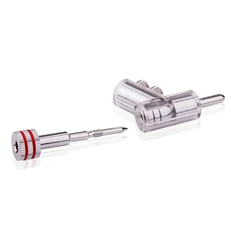 Self-Locking Banana Plug Y-Shaped Gun Type Adapter Gold Silver Hi-End Copper Speaker Terminal Connector Audio Amplifier