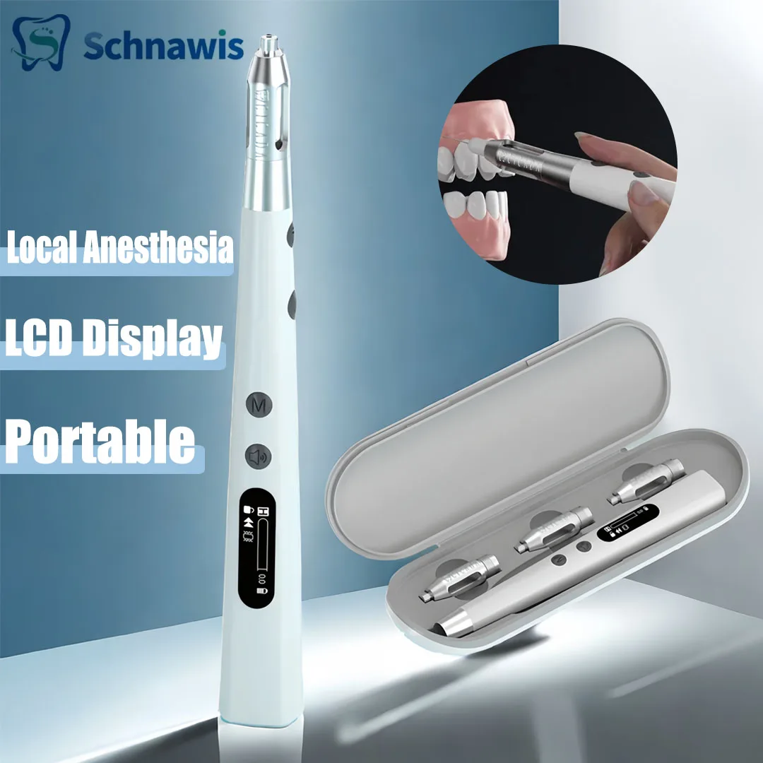 

Dental Oral Anesthesia Injector Portable Painless Wireless Local Anesthesia with Operable LCD Display Chargeable & Suction back