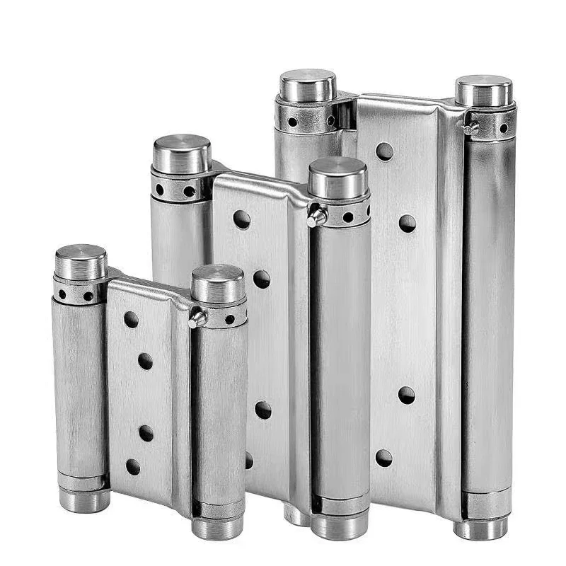 Stainless Steel Double Open Spring Hinge Double-sided Door Hinge Automatic Self Closing Two Way Free door Fence Dedicated Hinge