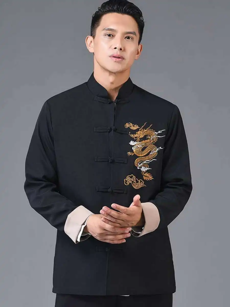 

Новый модный молодежный джет с вышивкой, традиционная китайская одежда Minguo Revival Hanfu, осенняя одежда из полиэстера