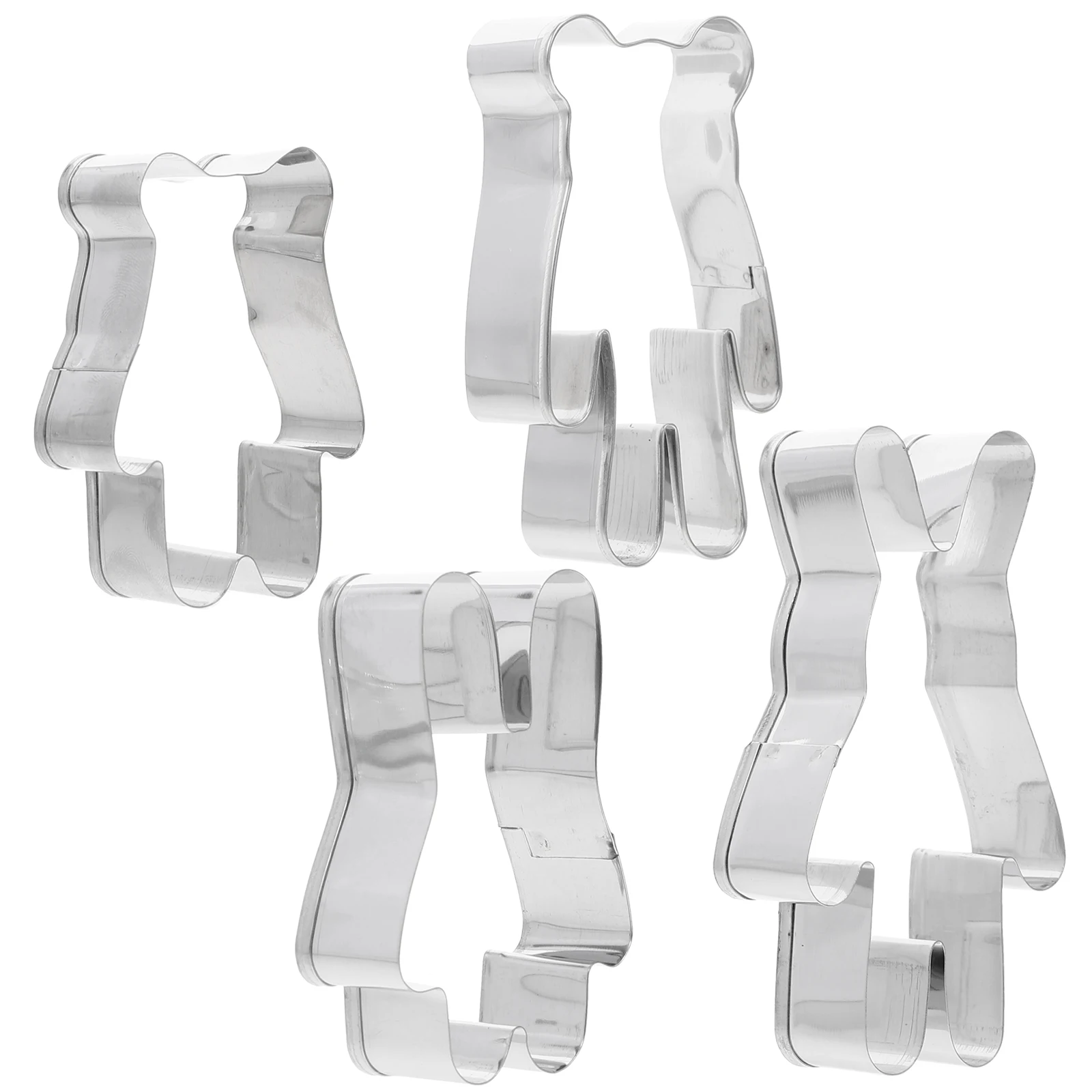 

4Pcs Cookie Set Stainless Steel Animal Shapes Rabbit Bear Baking Molds Easy Clean Safe Healthy DIY Gift Choices