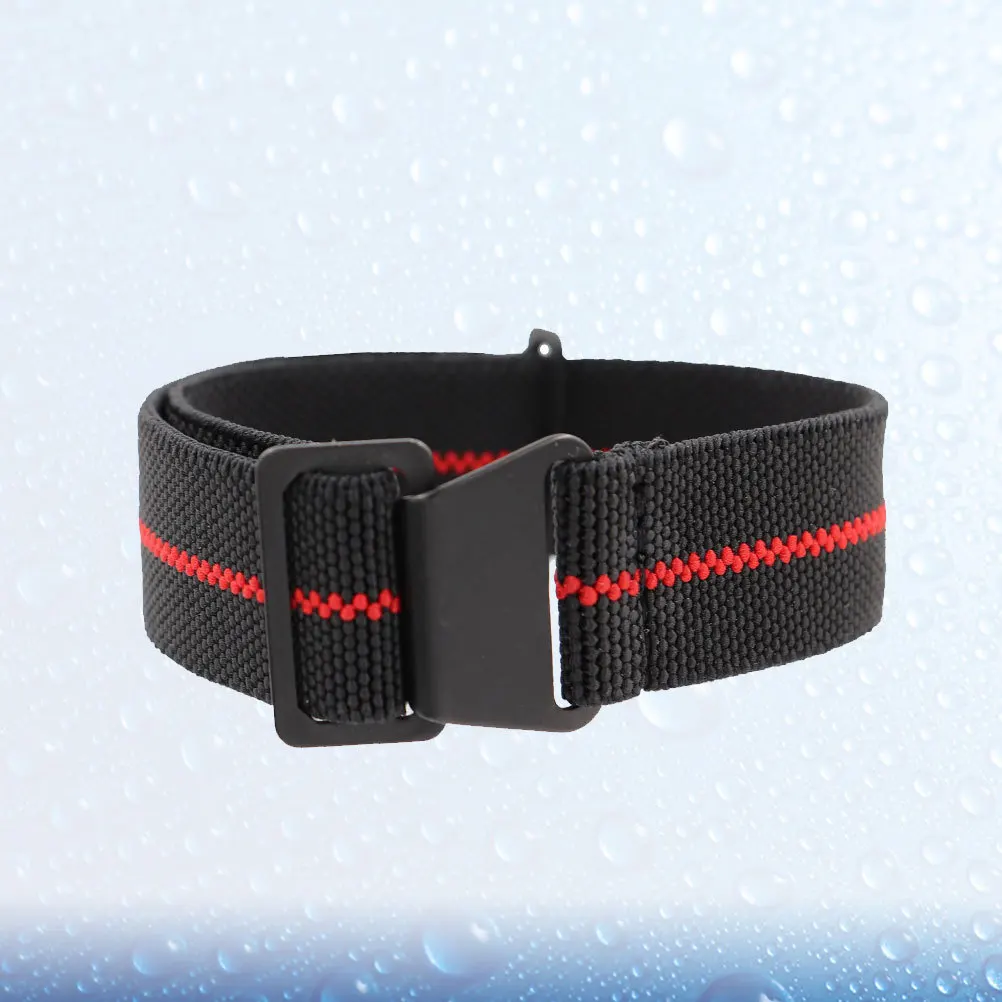 

1Pcs Nylon Watch Band 20mm Elastic Quick-Dry Replacement Wrist Strap Durable Comfortable Red Watch Strap Nylon Watchband
