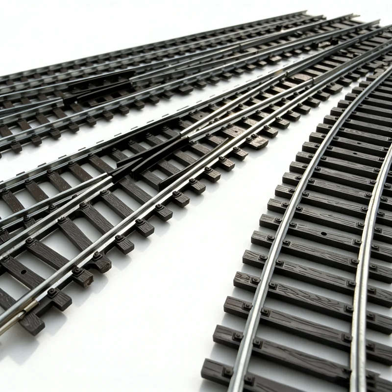 1/87 Ho scale Train Track Model Railway Track can be powered nickel silver narrow gauge curved track turnout track model