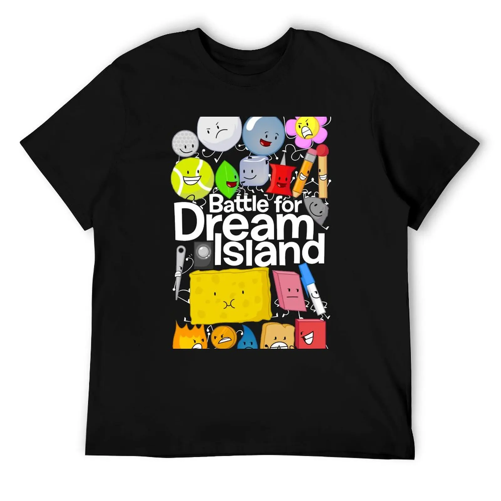 

BFDI Poster Black T-Shirt cotton t shirts high quality t shirt for man 100 percent cotton man t shirt graphic T-Shirt