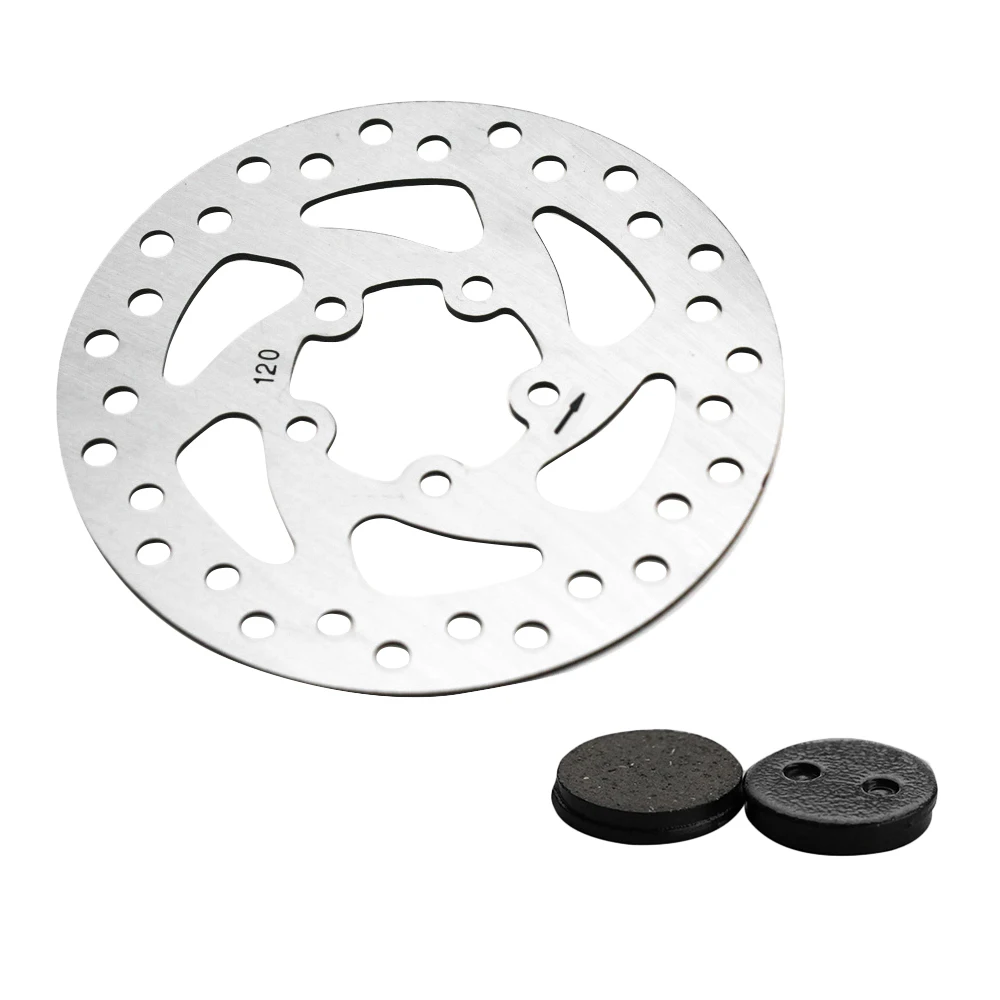 120mm Rear Wheel Brake Disc + 2 Pcs Brake Pads Kit For Xiaomi Mijia M365 Electric Scooter Skateboard Parts