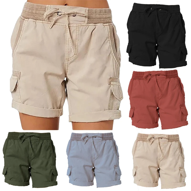 Short de sport de golf imprimé à la mode pour femme, bermuda de travail, randonnée en plein air, été, poche