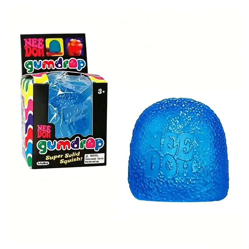 Needoh Gumdrop Super Solid Squish Ball Non-toxic Raised Texture Bumpy Anti Stress Relief Mood Calming Relax ADHD Sensory Toy